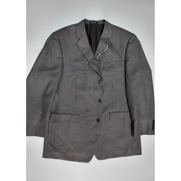 Van Heusen Blazer Suit Jacket Gray‎ Patterned Business Career Size 42R - Picture 2 of 11